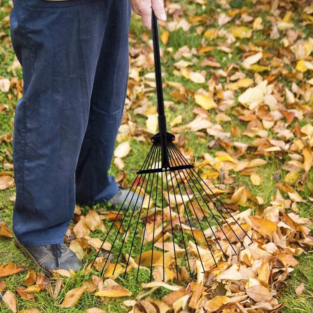 Kelvenix Adjustable Telescopic Metal Garden Rake in Black – 3