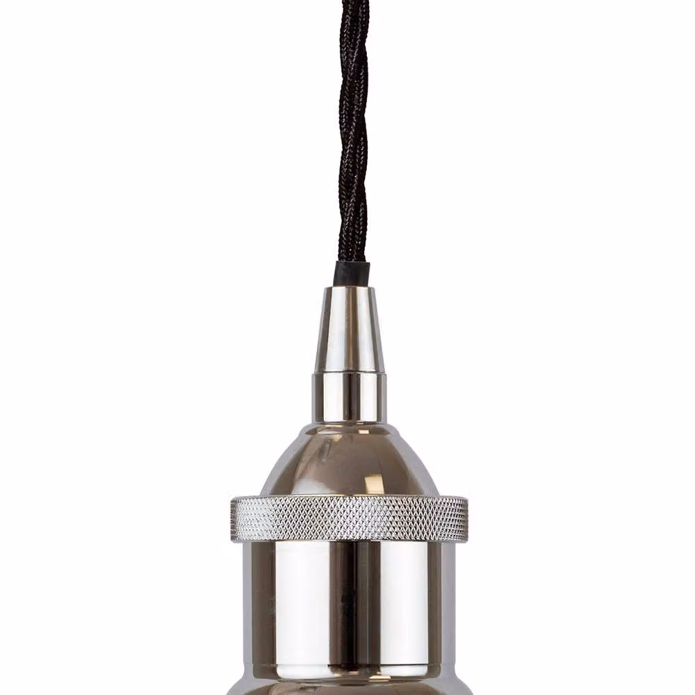 SE Home St Edmund's Navy Blue and Black Twisted Pendant Light with Nickel Finish – 2