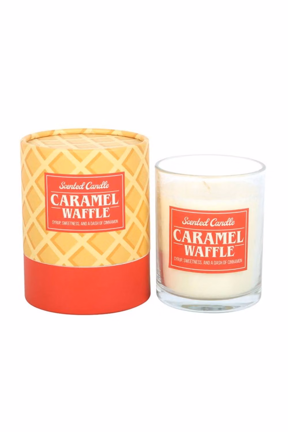 KDMD Caramel Waffle Scented Candle, Sweet Cinnamon and Syrup Aroma, 40 g, White – 2