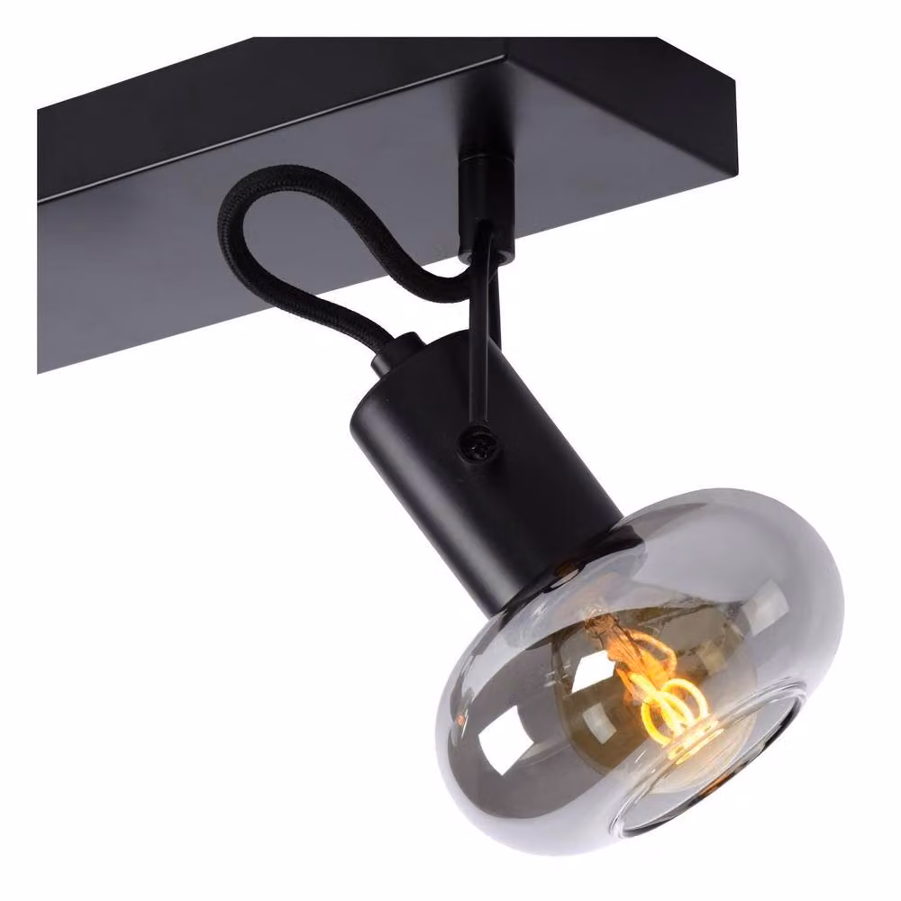 Lucide Madee Dimmable Adjustable Ceiling Spotlight in Black with 2 x E14 Sockets – 4