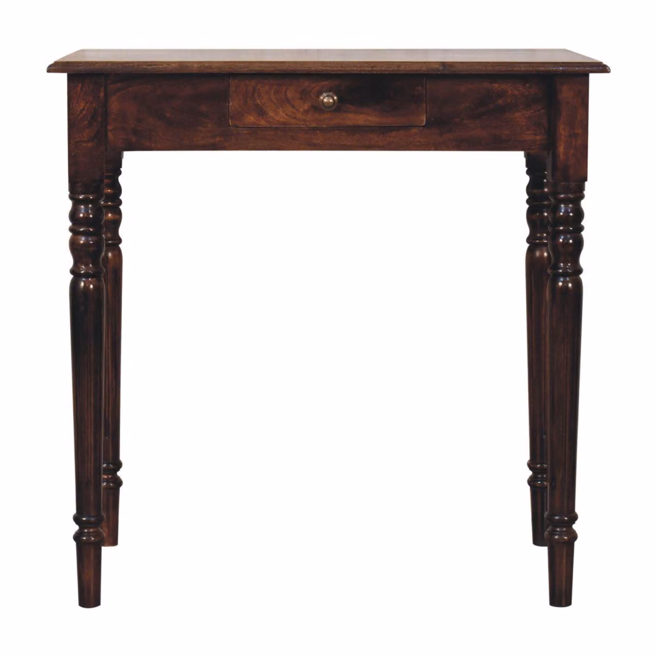 Aosom UK California Walnut Solid Wood Bedside Cabinet with Drawer, Brown, W/D/H: 80 x 45 x 78 cm – 2
