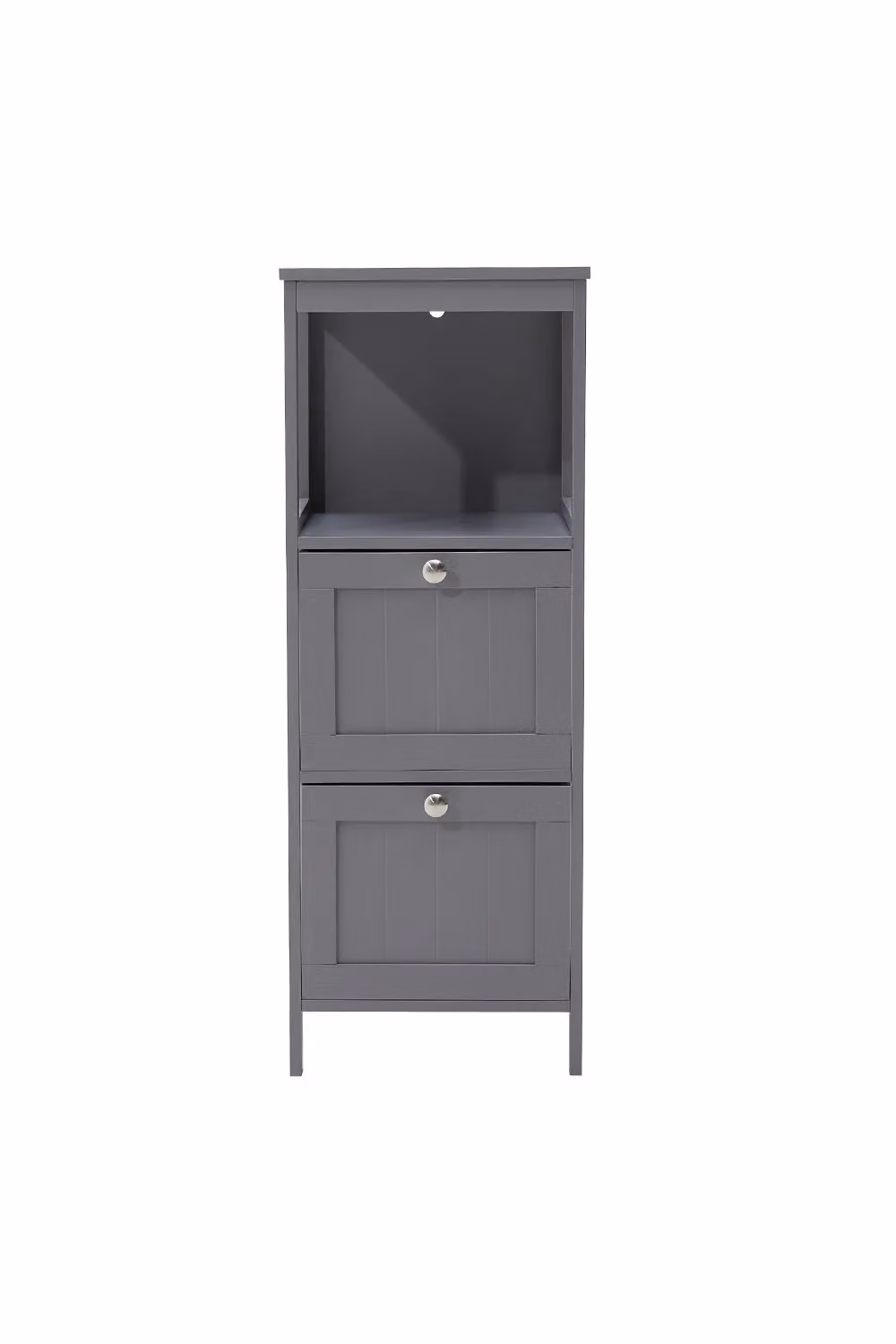 H&O Direct Compact Wooden Bathroom Cabinet with Drawers in Matt Grey – 2