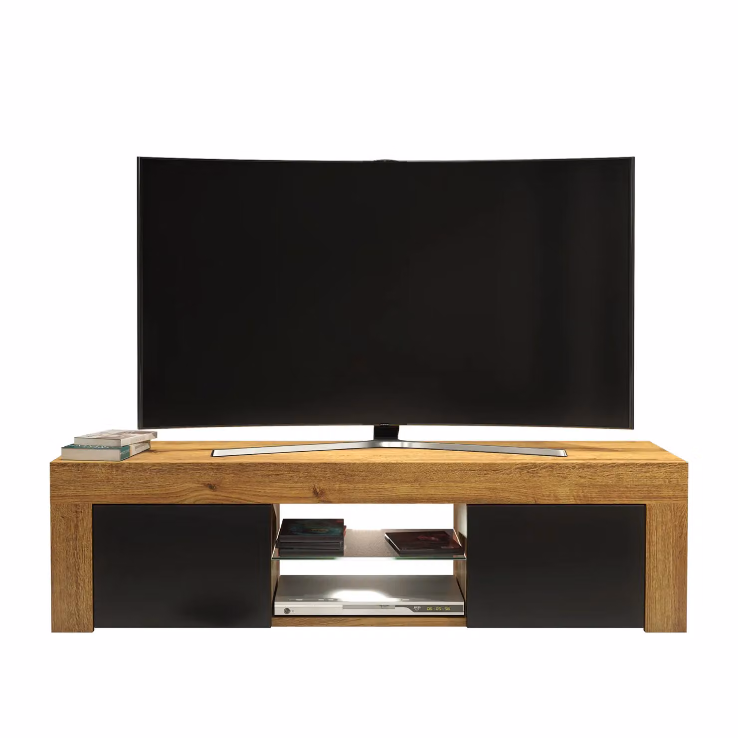 Creative Furniture Loom TV Unit in Brown with Matte Finish, W: 130 cm, D: 35 cm, H: 35 cm – 2