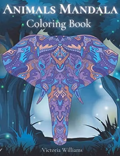 Animals Mandala Coloring Book with Cute Animal Doodle and Mandala Patterns for Adults