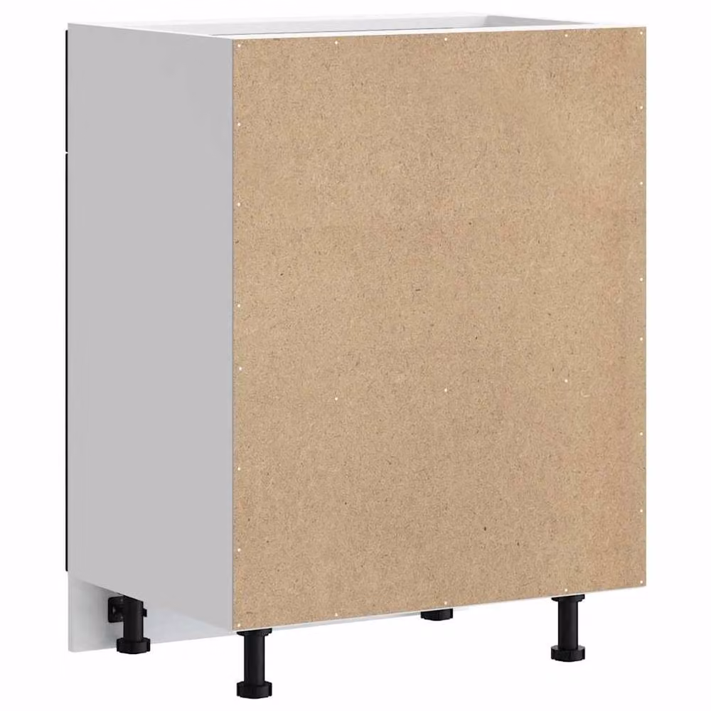 Berkfield Home Porto Kitchen Base Cabinet in Black Matt Engineered Wood, H: 81.5 cm, W: 60.0 cm, D: 46.0 cm – 5