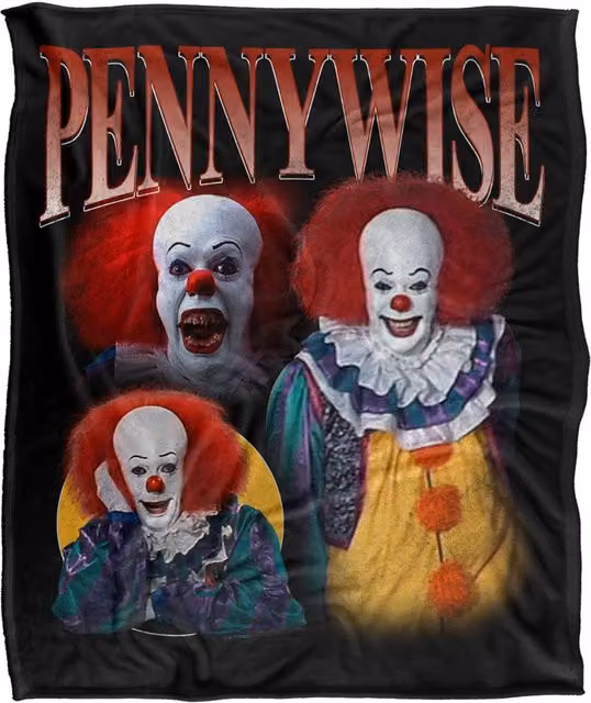LOGOVISION It The Movie Pennywise Super Soft Fleece Throw Blanket, Multicolour – 6