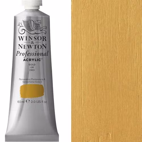 Winsor & Newton Professional Acrylic Colour, Gold, 60 ml