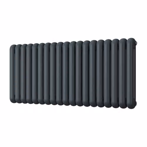 UK Radiators Sherwood Anthracite Round Top Column Radiator, W: 134 cm, H: 60 cm – 2