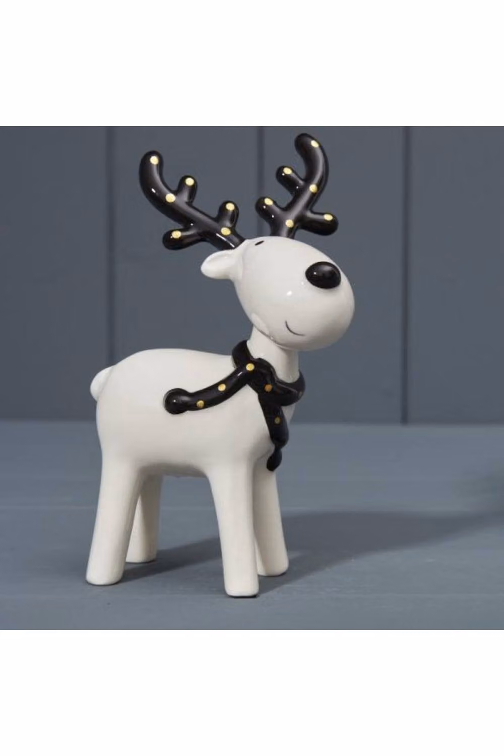 KDMD Large Black and White Ceramic Deer Tabletop Decoration – 2