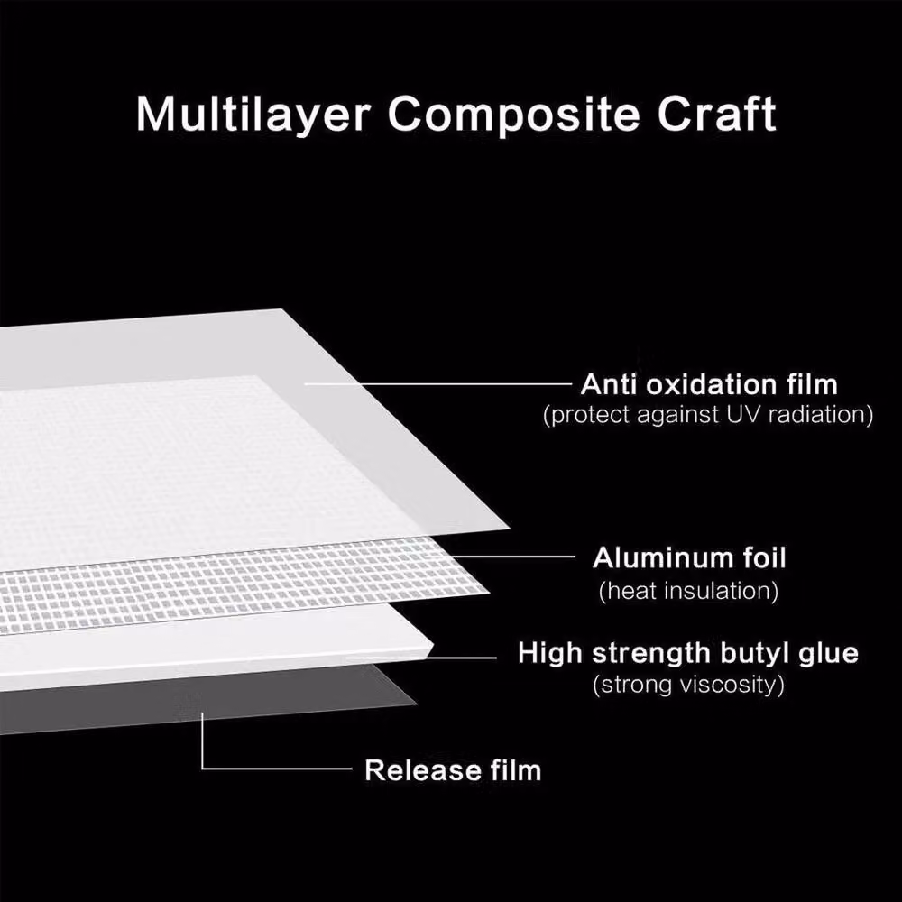 FLAVORA Silver Waterproof Butyl Sealing Tape for Roof Repair, W: 5 cm, L: 500 cm – 3