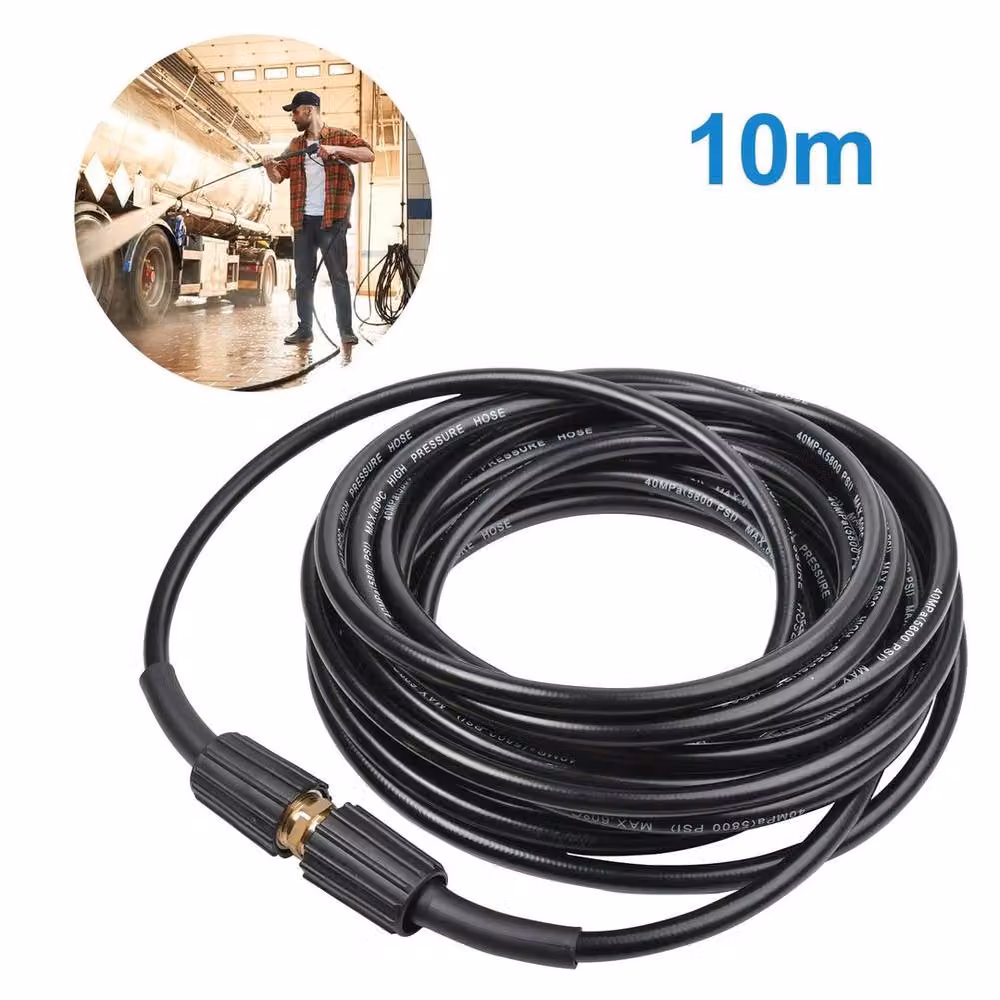 KORVIXA Black High Pressure Washer Extension Hose, 10 m – 2