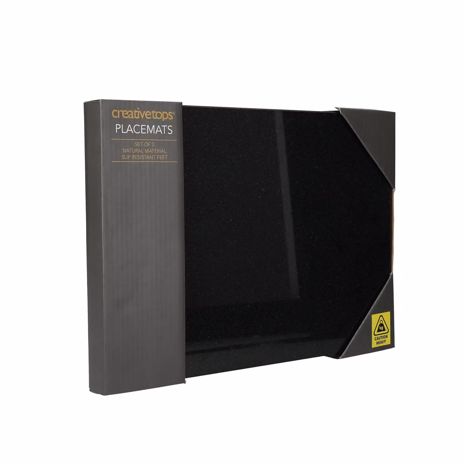 Creative Tops Black Granite Placemats, Set of 2 – 9