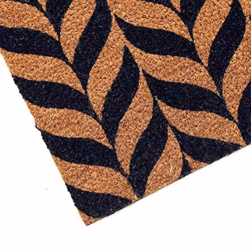 Coco&Coir Brown Patterned Coir Door Mat with Rubber Backing, W: 45 cm, D: 75 cm – 5