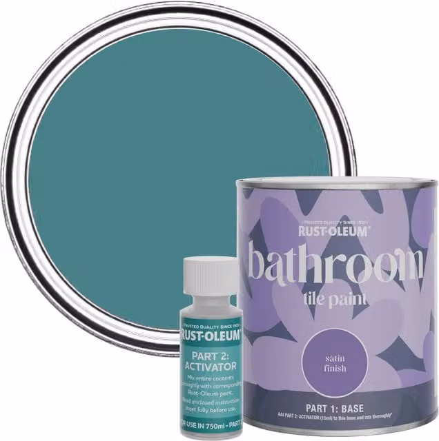 Rust-Oleum Bathroom Tile Paint in Satin Finish, Peacock Suit, 0.75 l