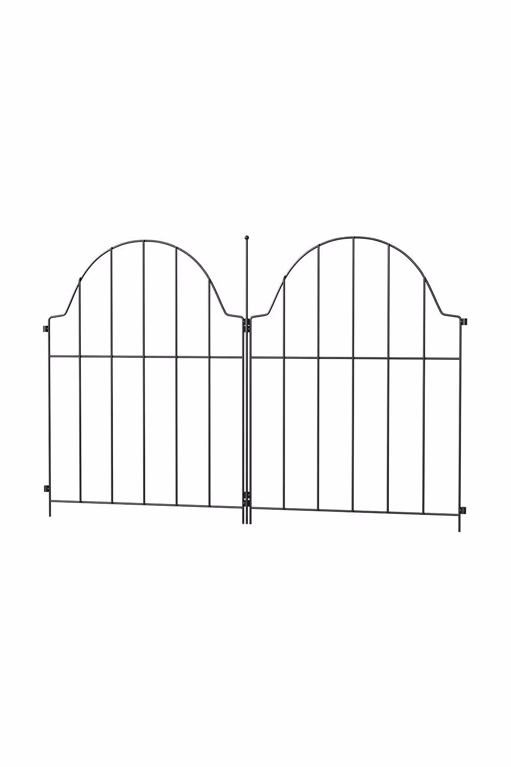 Living and Home 10-Piece Metal Garden Fences in Black – 2