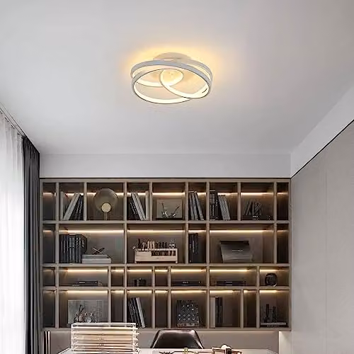 Goeco Modern White Ring LED Ceiling Lamp, 40W, 4500LM, 3000K Warm White Light – 2