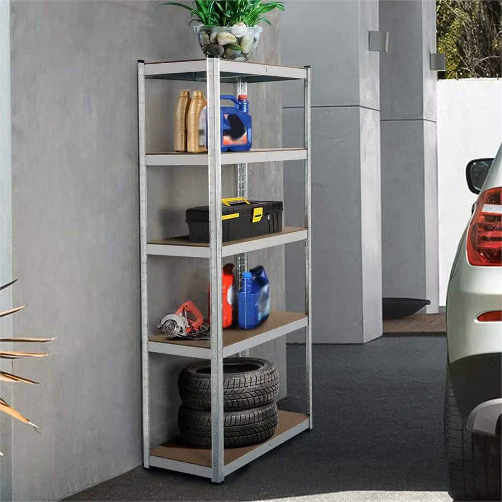 SPETLEK Heavy Duty Industrial Freestanding Shelving Unit in Silver with Adjustable Shelves – 2