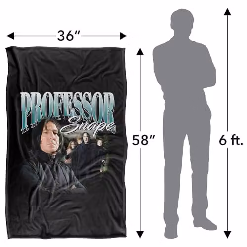 Warner Bros. Harry Potter Professor Snape Homage Super Soft Fleece Throw Blanket, Multicolour, W: 91.44 cm, L: 147 cm – 4