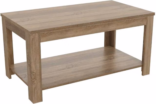 AVF Calibre Rectangular Coffee Table in Brown Wood, W: 90 cm, D: 50 cm – 1