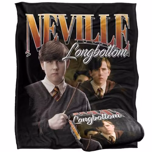 LOGOVISION Harry Potter Neville Longbottom Homage Super Soft Fleece Throw Blanket, Multicolour, W: 127.0 cm, D: 152.4 cm