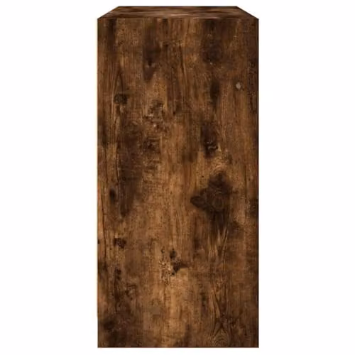 vidaXL Modern Sideboard in Smoked Oak, Brown Engineered Wood, W: 102 cm, D: 37 cm, H: 75.5 cm – 5