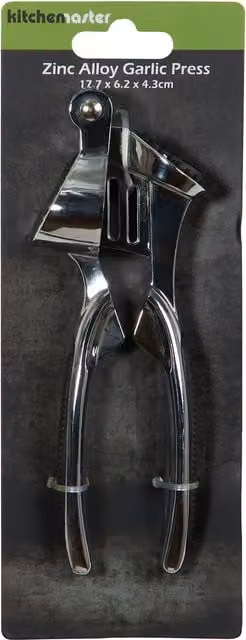 Kitchen Master Zinc Alloy Garlic Press in Silver