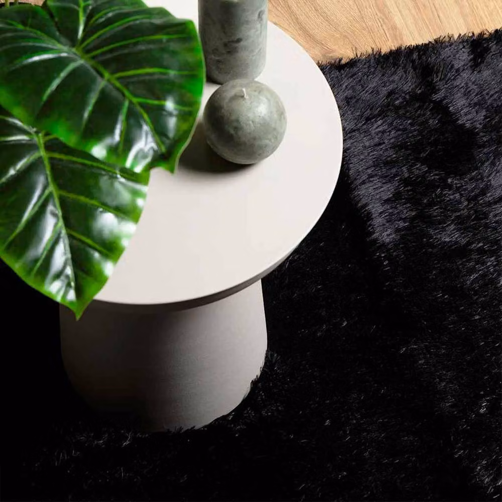 Berkfield Home NAVARRA Black Shaggy High Pile Polyester Rug, W: 80 cm x L: 150 cm – 5