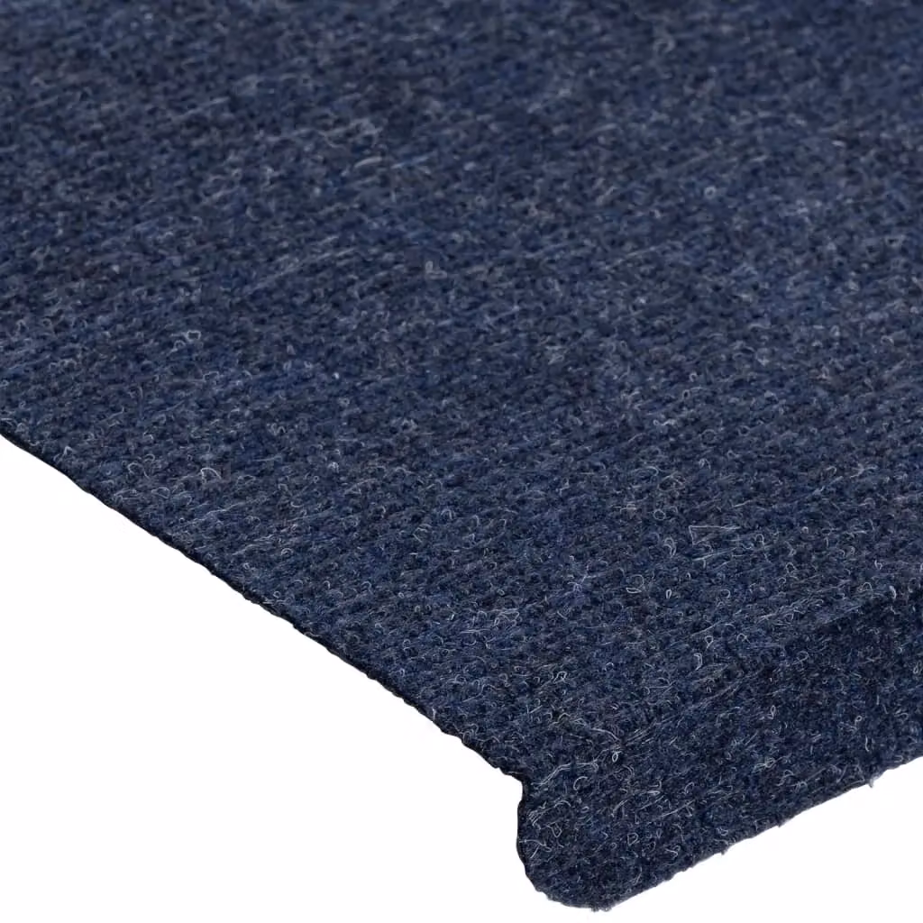 Berkfield Home Self-adhesive Non-slip Stair Mats, Blue, 15 Pieces, W: 65 cm, D: 24.5 cm, H: 3.5 cm – 3
