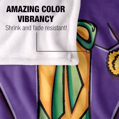 Warner Bros. Batman Joker Costume Super Soft Fleece Throw Blanket, Multicolour, W: 91.44 cm, L: 147 cm – 3