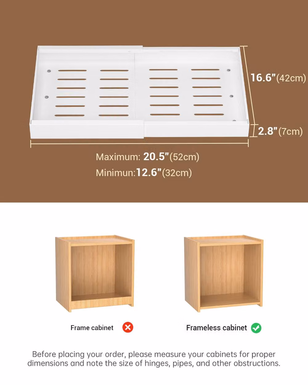 Dayone Two Pack Adjustable White Carbon Steel Cabinet Organisers – 6