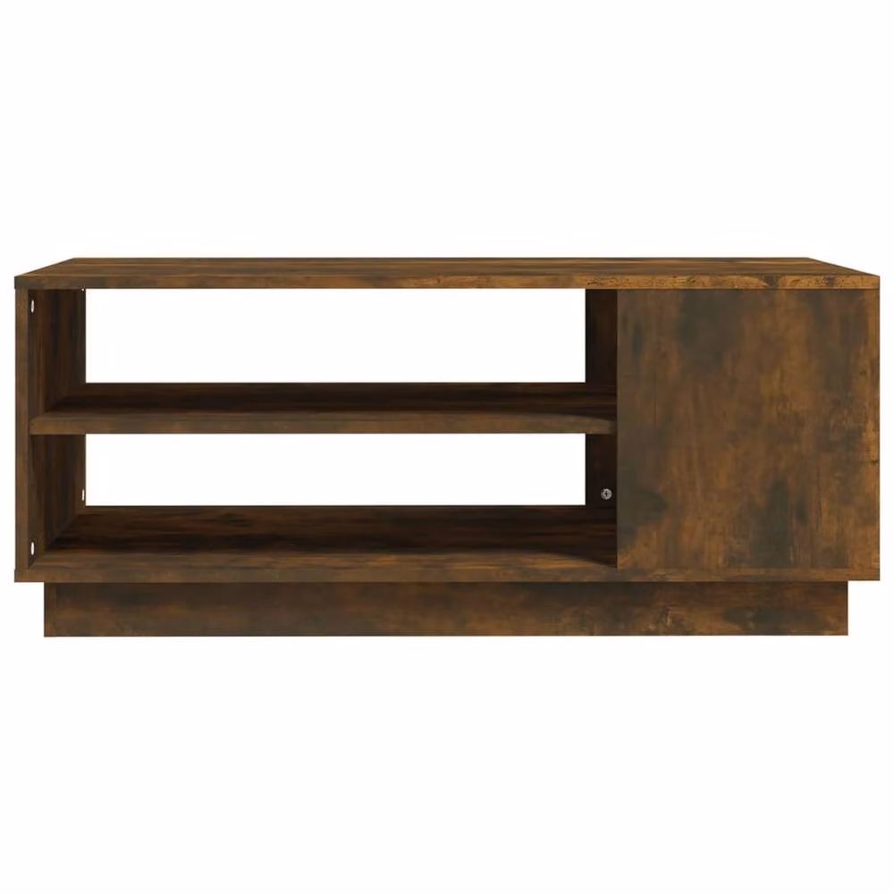 Berkfield Home Smoked Oak Coffee Table in Brown, W/D/H: 102 x 55 x 43 cm – 4