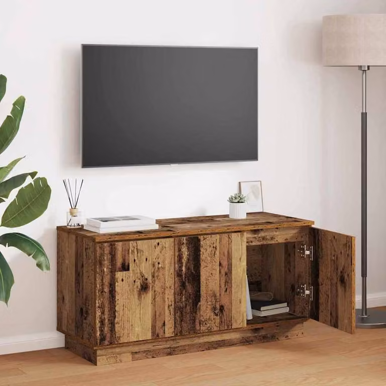 Berkfield Home Rustic Old Wood TV Cabinet in Brown, W/D/H: 100 x 38 x 49 cm