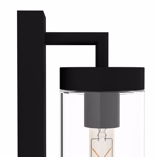Eglo Bovolone Modern Outdoor Wall Lamp with Transparent Glass and Black Metal Finish, IP44 Rated – 3
