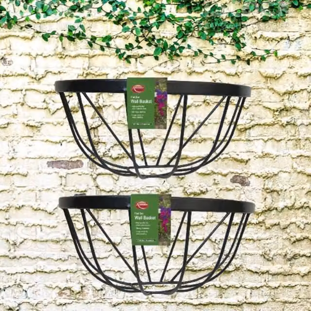 Ambassador Black Wrought Iron Garden Wall Trough Planter and Window Box