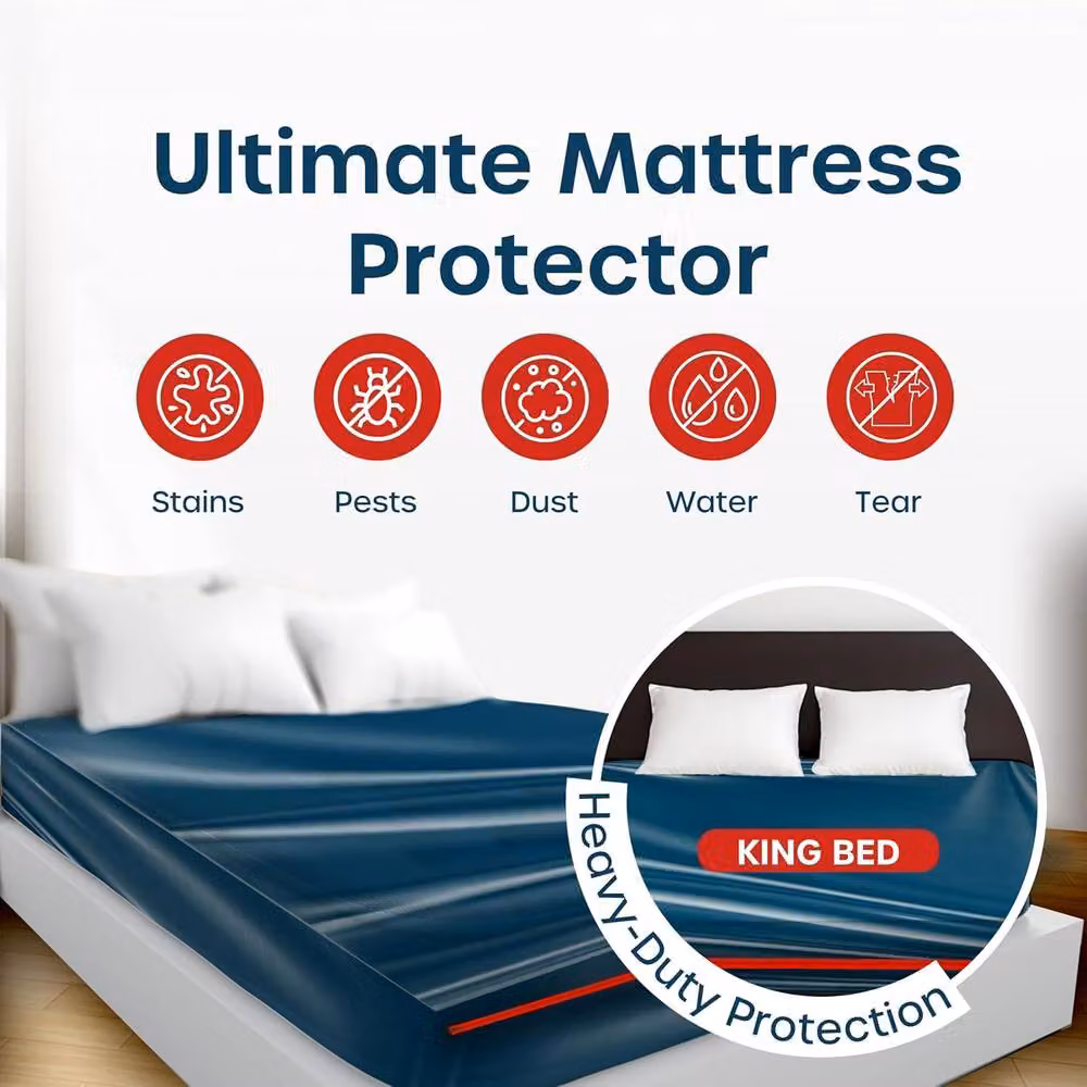 Volila Blue Waterproof Mattress Storage Bag with Zipper, Large – 3