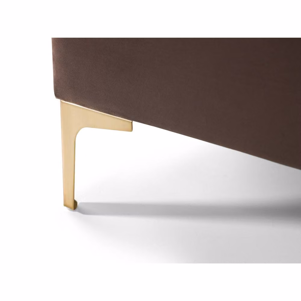 Cheshire Premium Pecan Upholstered Bed in Brown, Double (Width: 135 cm) – 4