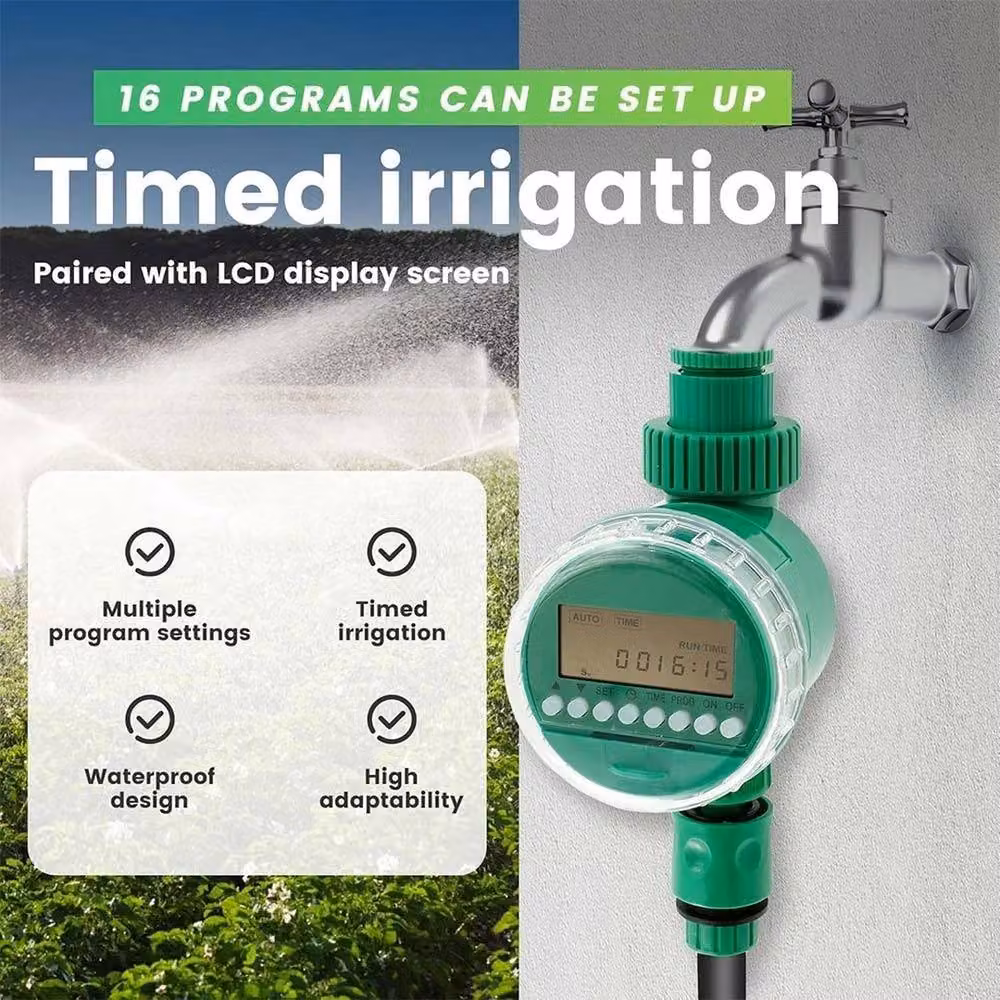 NESTLUNE Automatic Digital Electronic Water Timer in Green – 3