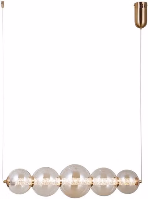 Netlighting Butero Bar Pendant Ceiling Light in Gold/Brass with Warm White LED