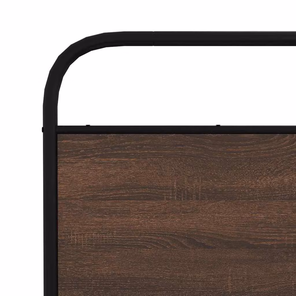 Berkfield Home Classic Headboard in Brown Oak with Steel and Engineered Wood, 160 cm – 3