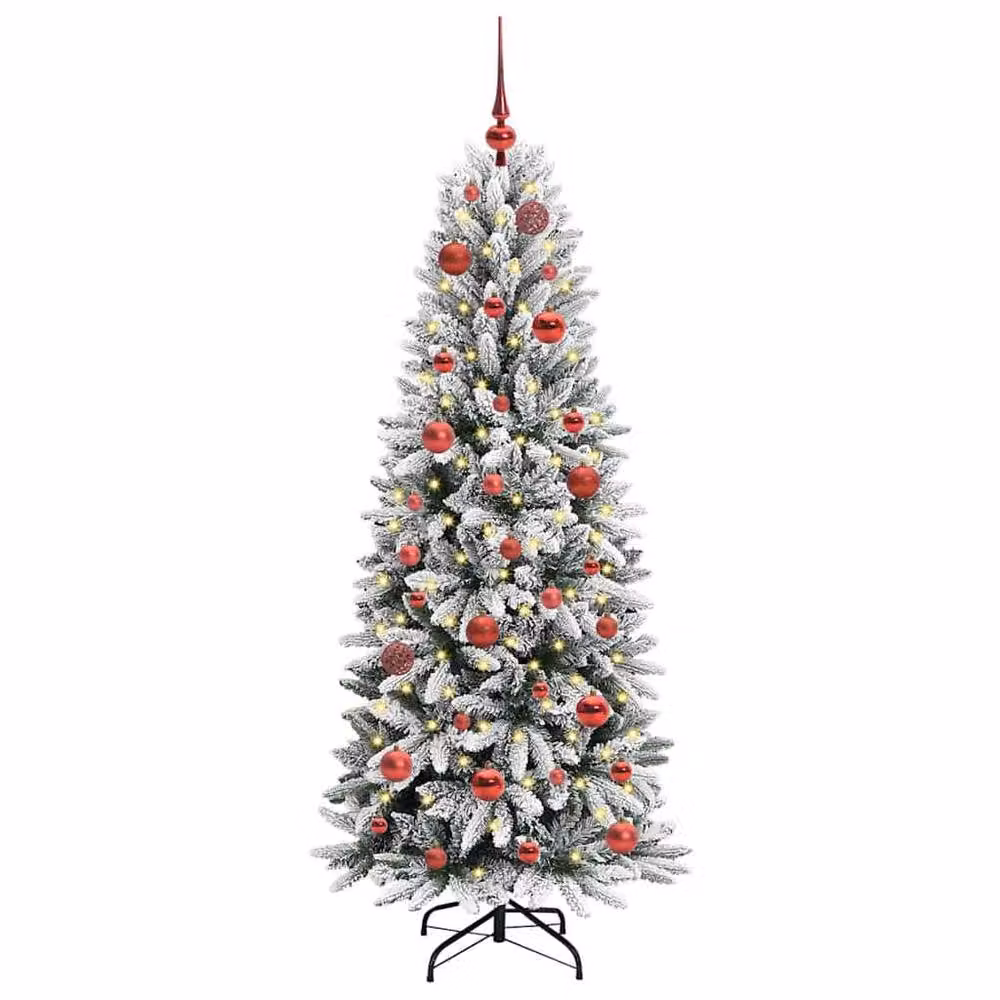 Berkfield Home Artificial Green Christmas Tree with 150 White LEDs, H 150 x W 63 x D 63 cm – 3