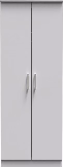 Ready Assembled 2 U Cornwall 2 Door Wardrobe in Light Grey Matt