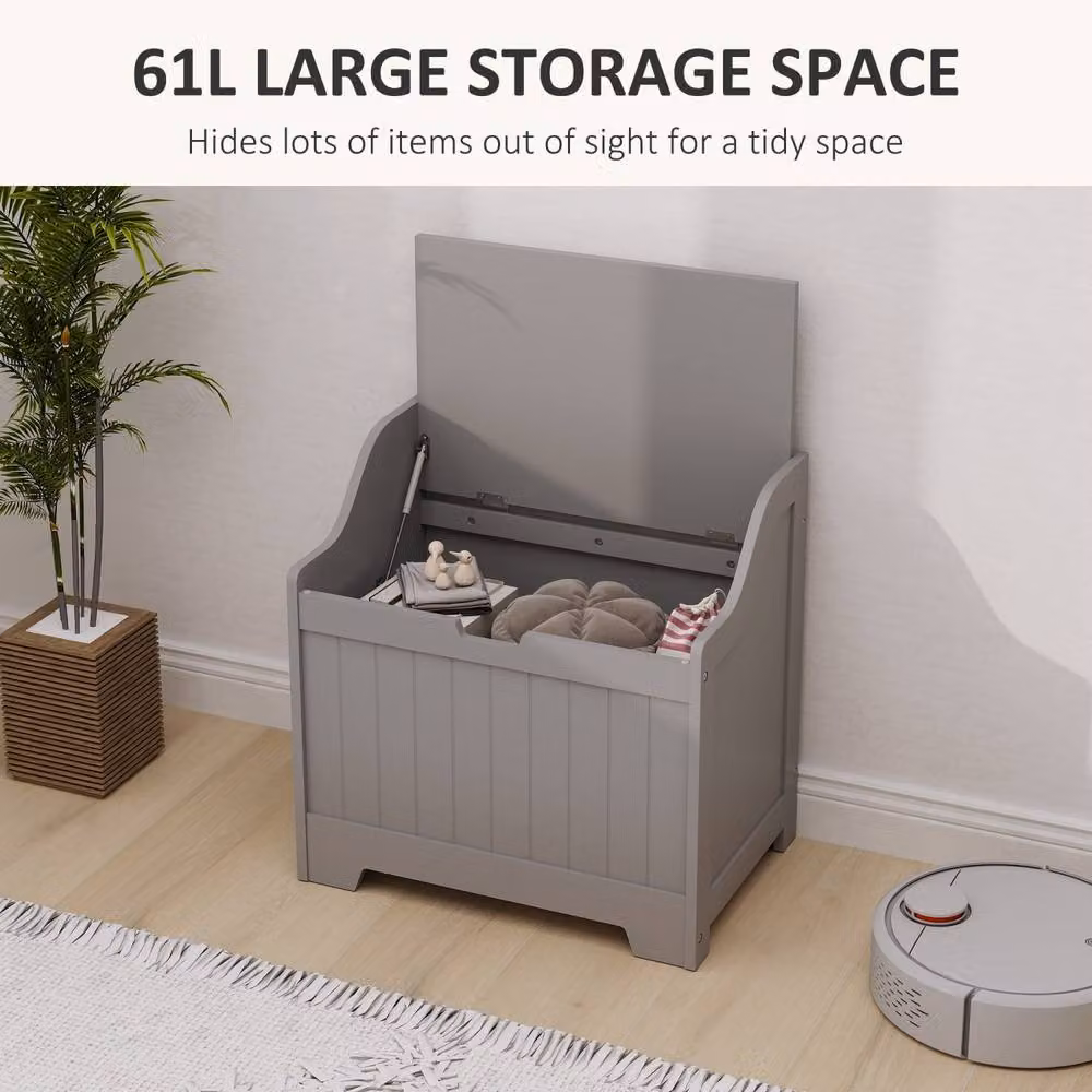Wyld Haus Ralofa Grey MDF Storage Chest with Soft Close Lid, W/D/H: 56.5 x 38.0 x 56.0 cm – 3