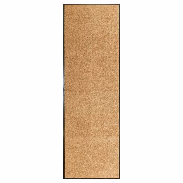 Berkfield Home Washable Non-Slip Doormat, Beige, W: 60 cm, L: 180 cm