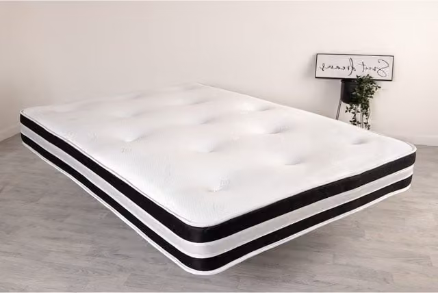 Starlight Beds 3D Quilted Tuft Hybrid Mattress, Soft Comfort with Airflow Border, White, Depth: 20 cm, W/D/H: 180 x 200 x 20 cm – 1