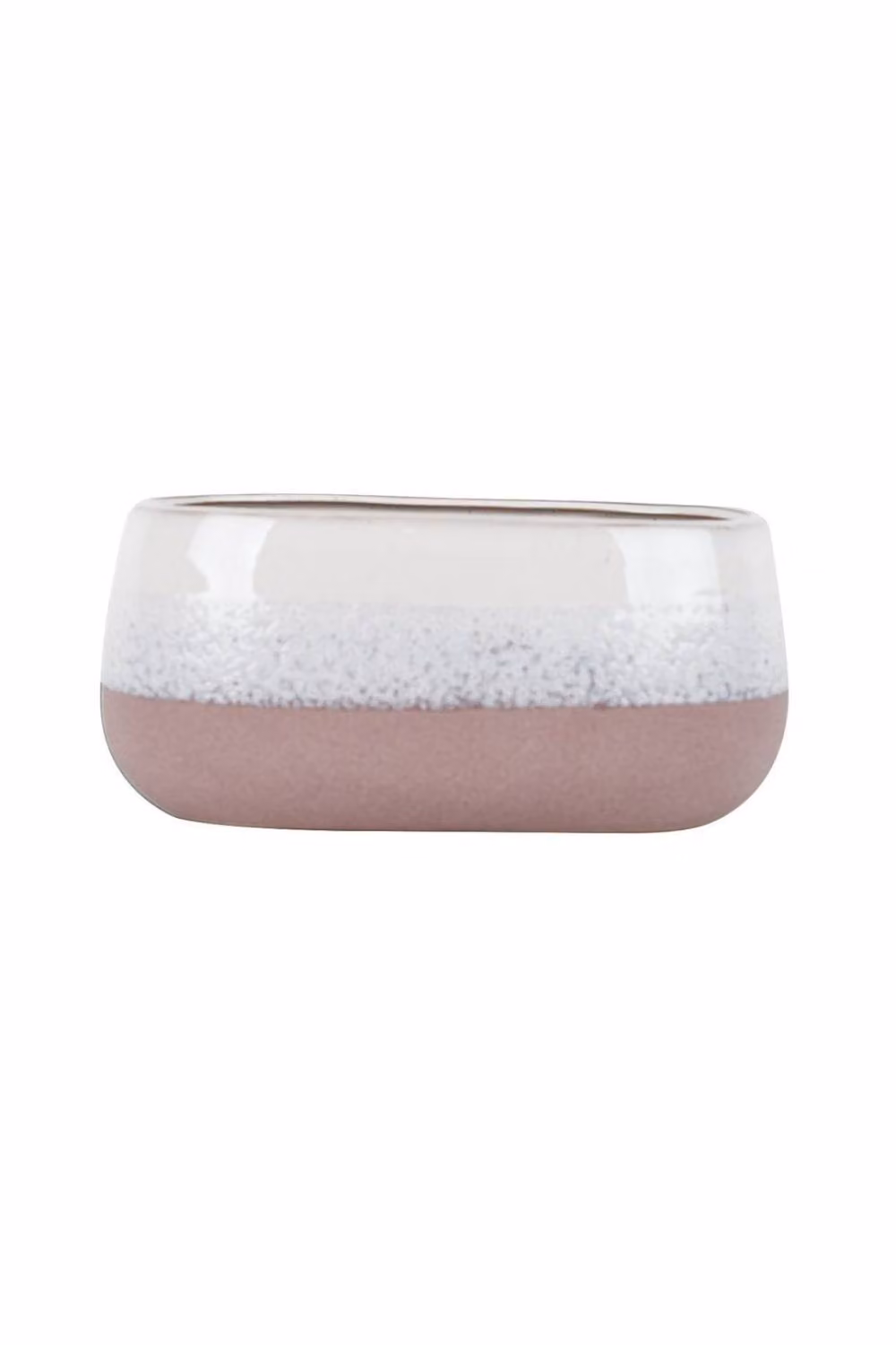 KDMD Hortus Bordeaux Stoneware Pot, Pink and White, H 13 cm x Dia 26 cm – 2