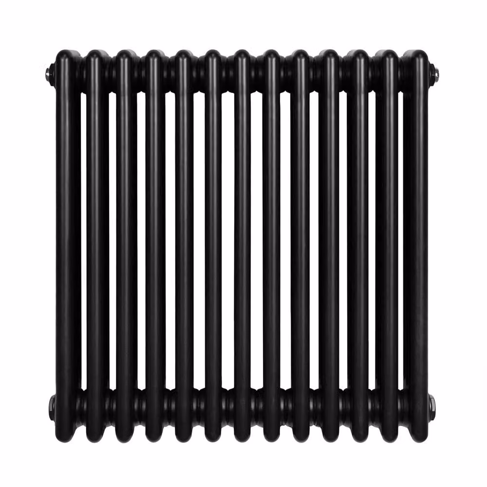 Monstershop Traditional 4 Column Steel Radiator, Black, W: 60.0 cm, H: 60.5 cm, D: 15.5 cm – 2