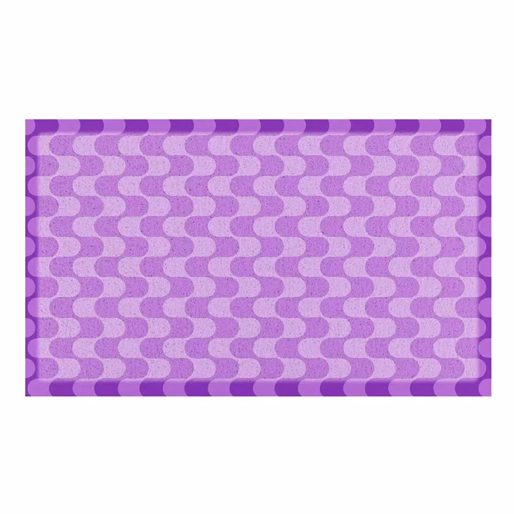 Artsy Mats Purple Wavy Lines Indoor and Outdoor Doormat, W/D: 70 x 40 cm – 2