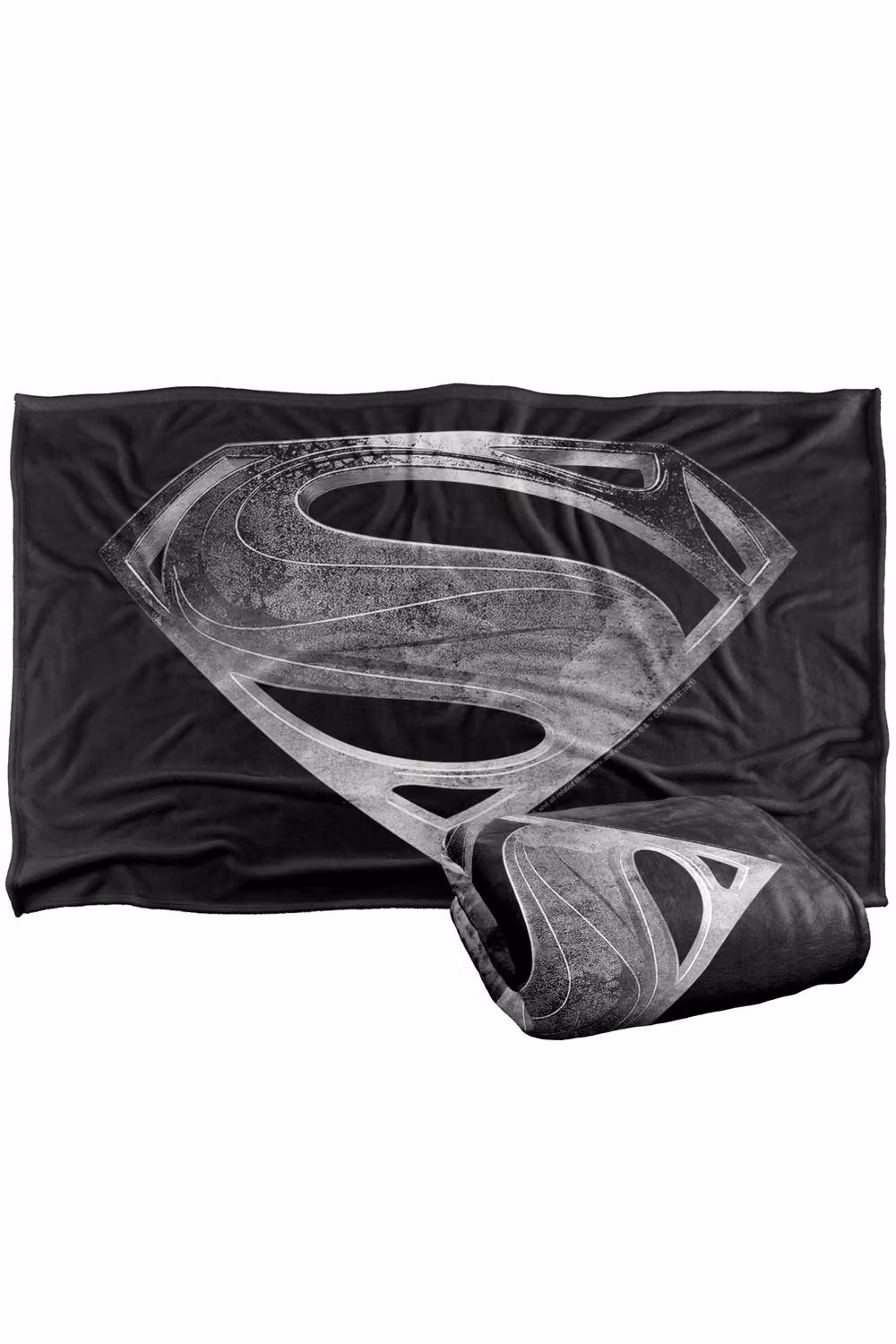 LOGOVISION Justice League Superman Symbol Black Suit Super Soft Fleece Throw Blanket, W: 152 cm, D: 127 cm – 7