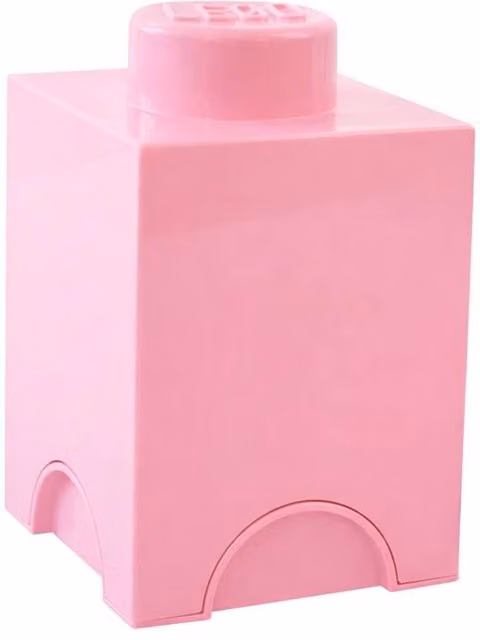 Lego Stackable Storage Brick 1.2L Square 1-Stud Light Pink