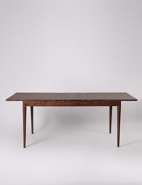 Swoon Bjorn Extendable Acacia Wood Rectangular Dining Table in Brown, Seats 6-8 Adults